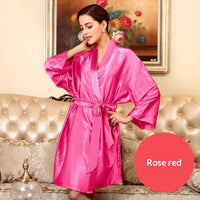 Simple Casual Ice Silk Nightgown Women's Loungewear