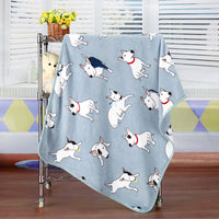 Flannel Coral Fleece Blanket Printed Air Conditioning Blanket Pet