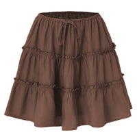 Adjustable Short Skirt With A No-bulge Inner Lining