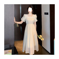 New French-style Elegant Waist-cinching Womens Dress