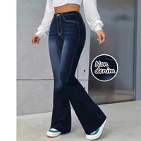 American-style Chic High-waisted Slim-fit Bootcut Jeans