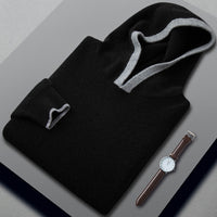 Men's Loose Ingot Needle Contrast Color Cashmere Sweater