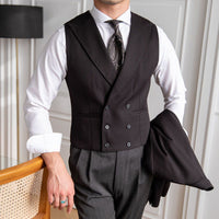 Autumn Men's Double Breasted Slim Fit Plus-sized Vest