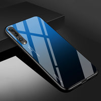 Compatible with Apple , Gradient Color Glass Shell Anti-drop Cover