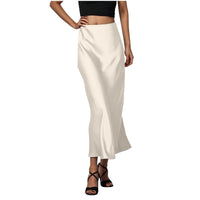 Elegant Silky-satin Skirt That Pairs Effortlessly With Any Look