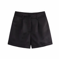 European And American Style French Fashion Design High Waist Bag Buckle Multicolor Shorts