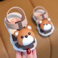 Summer Baby Plastic Toddler Shoes Closed Toe Non-slip Cute Super Soft Velcro Baby Cartoon Indoor And Outdoor Sandals