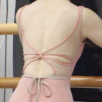 Butterfly Back Ballet Dance Square Round Collar Jumpsuit Exercise Clothing