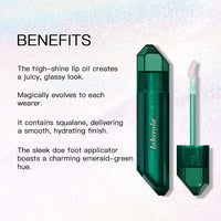 Temperature-Responsive Mirror-Like Dewy  Hydrating Lip Oil For Plump  Radiant Lips