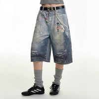 Men's Summer New Straight American Style Loose Casual Capri Pants