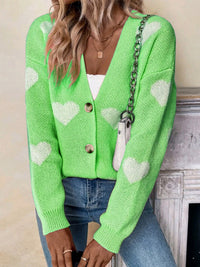 Sweater Women's Long-sleeved Cardigan Valentine's Day Love Pattern Sweater