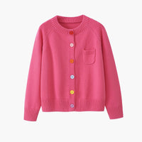 Womens Crew-neck Cardigan Sweater Jacket