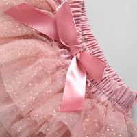 3-piece Set Of Multi-layer Mesh Princess Dress Headband With Printed Blouse