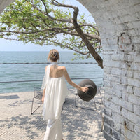 Women's High Waist Loose Drape Seaside Holiday Casual Jumpsuit