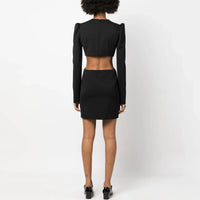 Womens Black And Red Heart-patterned Skirt
