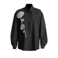 Fashion Casual Loose Slimming Lapel Women's Blouse