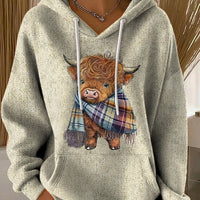 Women's Casual 3D Digital Animal Print Hoodie