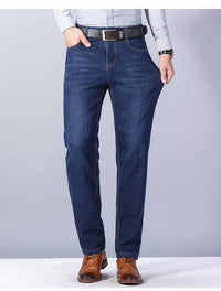 Thickened Plush Jeans Keep Men Warm In Winter