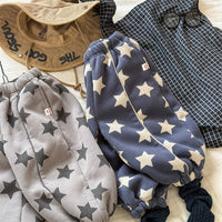 Kids' Korean-style Fleece-lined Pants For Girls, Autumn And Winter Wear