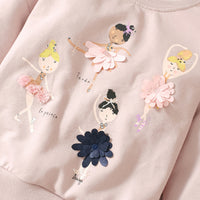 Children's Long Sleeve Cute Girl Blouse And Pants