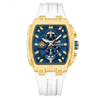 Kairun Waterproof Calendar Six-Hand Adhesive-Tape Mens Quartz Watch