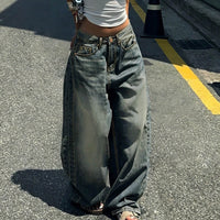 Versatile Design Casual Wide-leg Draggle-tail Trousers