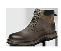 Winter Leather Martin Boots Men's Shoes High Top British