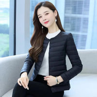 Women's Lightweight Warm Collarless, Short Quilted Vest