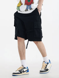 Men's Loose Zipper High Street Cargo Shorts