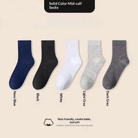 Men's Breathable Sweat-absorbing And Deodorant Mid-calf Socks