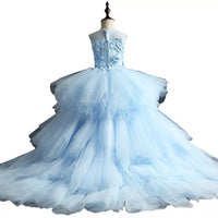 Princess Dress Children's Butterfly Trailing Wedding