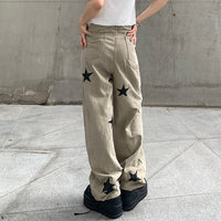 Pentagram Personality Casual Street Fashion Loose Jeans
