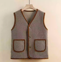 Sleeveless Waistcoat Velvet Thermal Vest Coat