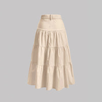 Stylish Womens Solid-color High-waisted Skirt