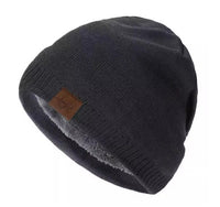 Casual Outdoor Windproof And Warm Fleece-Lined Knitted Earflap Hat