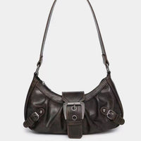 Women's Vintage Vintage Two-tone Leather Shoulder Bag