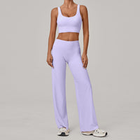 Racerback Bra And Straight-leg Pants Yoga Set Quick-drying Workout Outfit