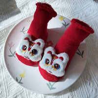 Baby Winter Big Red Terry Non-slip Floor Socks