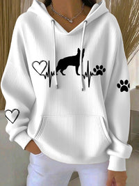 Women's Casual 3D Digital Animal Print Hoodie