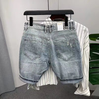 Men's Denim Shorts Summer Short Sleeves
