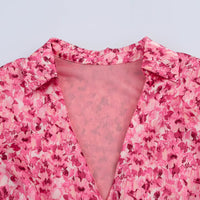 Fashionable Loose Floral Print Short Dress For Women