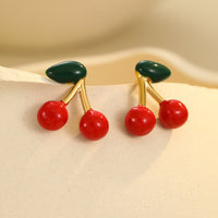 Unique Design Cute Cherry Stud Earrings