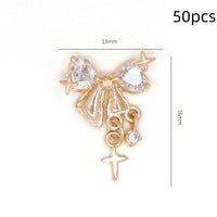 Bow Zircon Nail Ornament Zircon