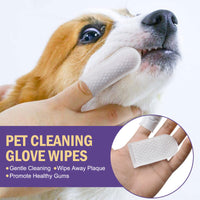 Pet Cleaning Gloves Wet Wipes Pet Gum Care Gentle Cleaning Teeth Remove Tartar Odor