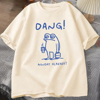 I Love Green Summer Cotton European Size Monday Already Women's T-shirt Interesting