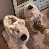 Women's Cotton Slippers For Winter Indoor Home Warmth With Fleece