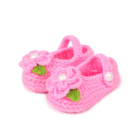 Hand-knitted Woolen Cartoon Bow Flower Children's Shoes