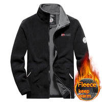 Men's Fashion Double Polar Warm Stand Collar Fleece Jacket
