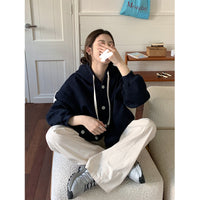 Real Shot Boyfriend Style Lazy And Loose Niche Waffle Coat