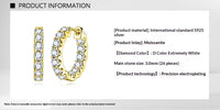 S925 Silver Full Set Moissanite Earrings Fashionable Design